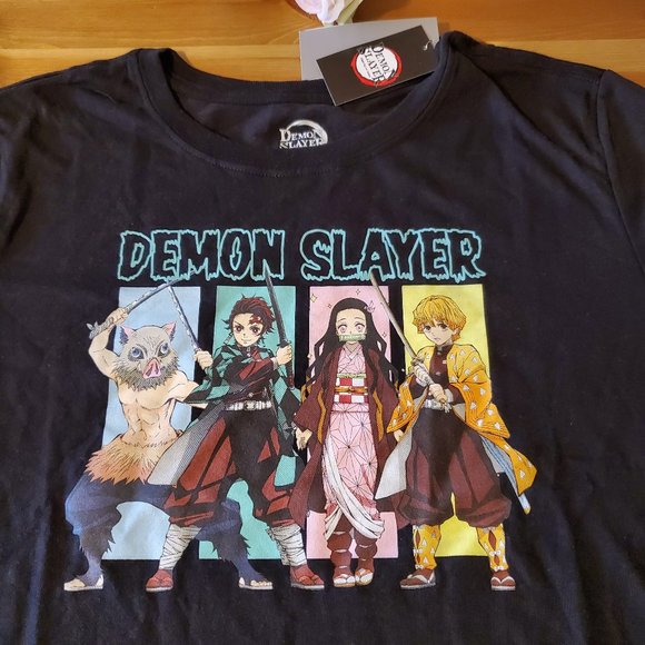 Demon Slayer - Women's Demon Slayer Short Sleeve Graphic T-Shirt Size M Black - Picture 5 of 10